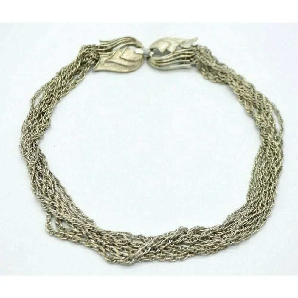 Lisner Silver Tone Multi-Strand Chain Link Choker